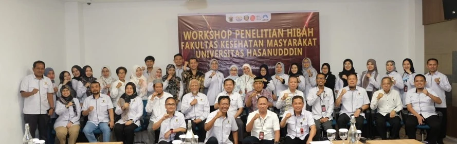 Suasana Workshop Penelitian Hibah yang diselenggarakan Fakultas Kesehatan Masyarakat Universitas Hasanuddin di Makassar, Senin (26/1/2026), sebagai upaya penguatan kapasitas riset dan penyusunan proposal penelitian dosen.