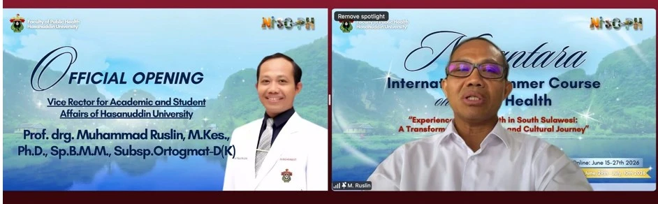 Prof. Ruslin membuka NISC-PH 2026, memperkuat kolaborasi kesehatan masyarakat global. (Foto: Istimewa).
